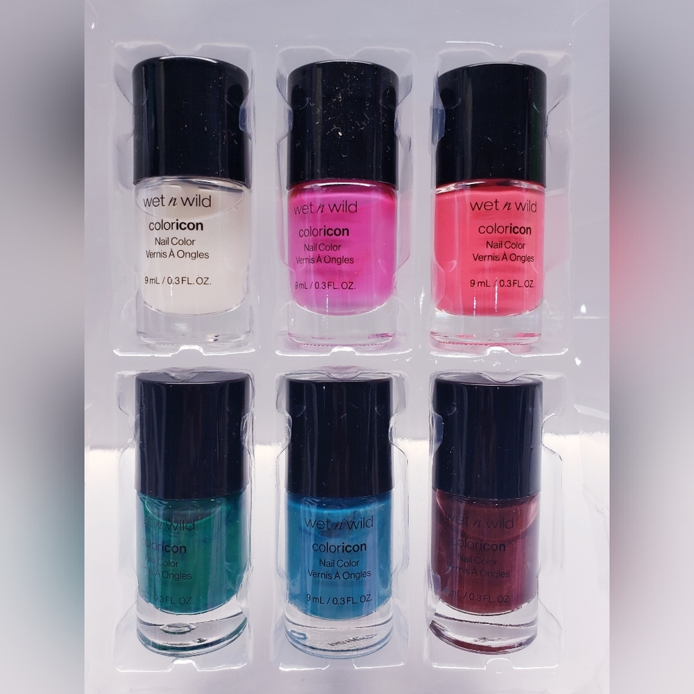 Wet n Wild COLOR ICON NAIL SET, 6 Pack (0.3 fl oz each)